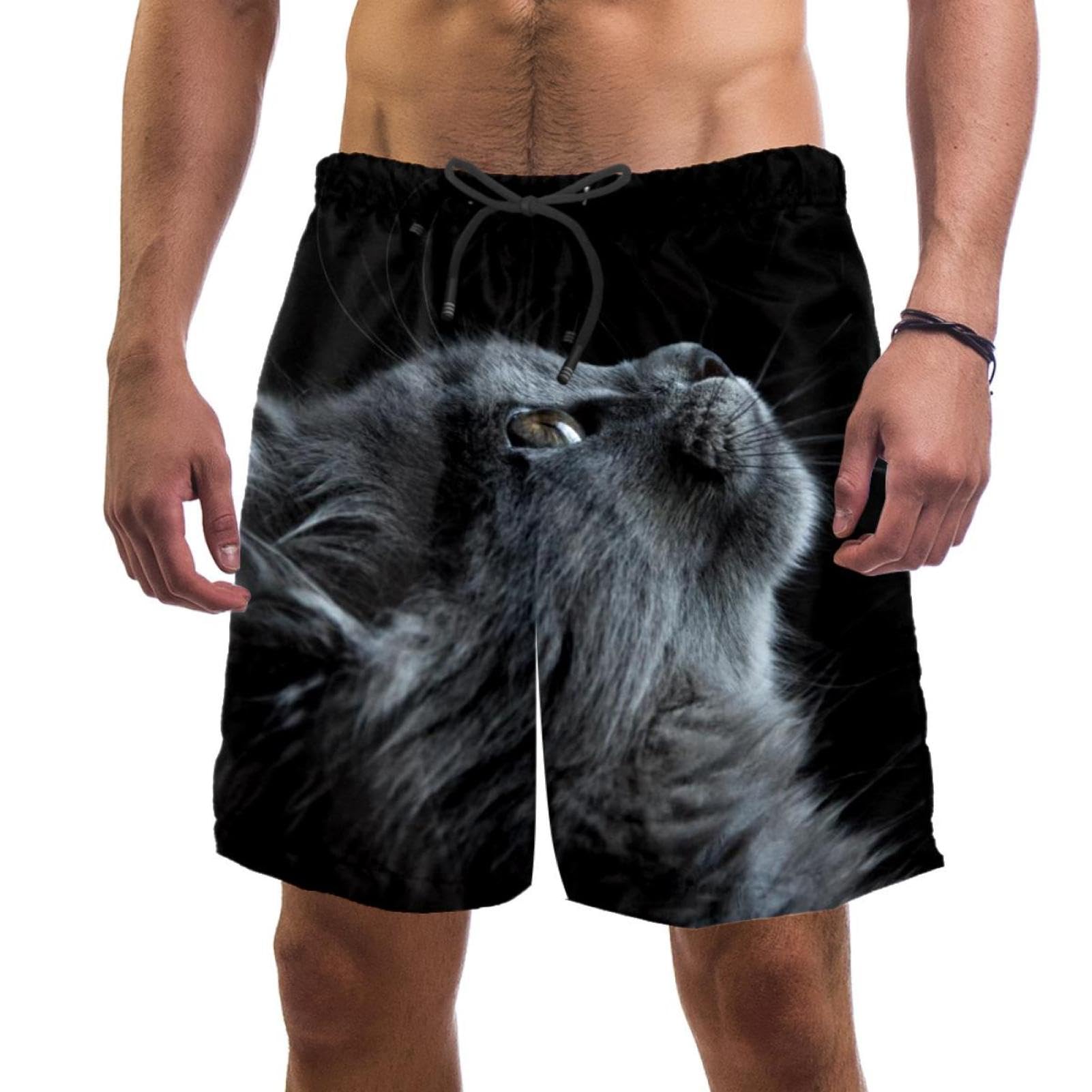 Short de bain homme chat anti-irritation à séchage rapide - 6