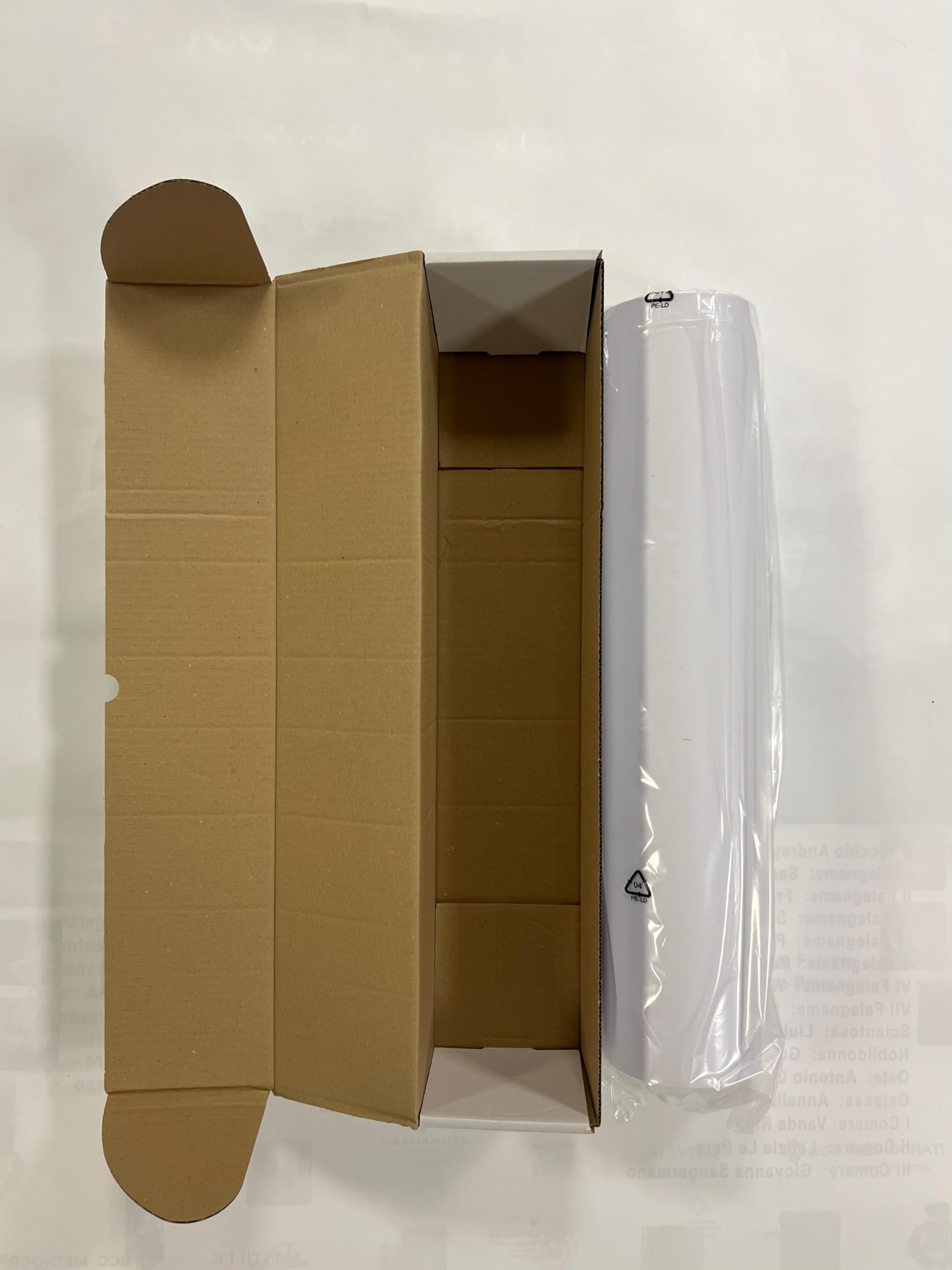 Rotolo Plotter Carta Bianca, 42 cm x 100 m, Foro 50 mm, Confezione 2 Pezzi