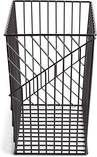 Miniatura 5 de U Brands Vena - Cesta de alambre para archivos, suministros de oficina, metal, negro, 1 unidad