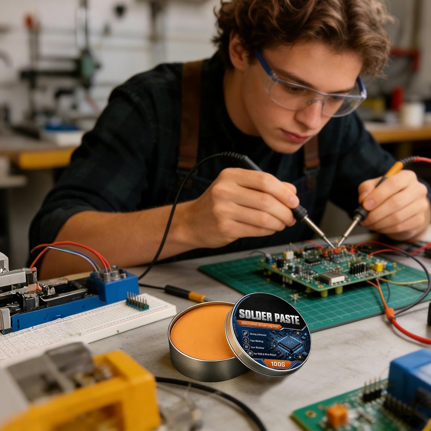 Solder Paste for Electronics Lead-Free Circuit Boards Flux | Solder Flux Paste for Electronics Projects Home Applications Component Assembly Circuit Board Computer Motherboard