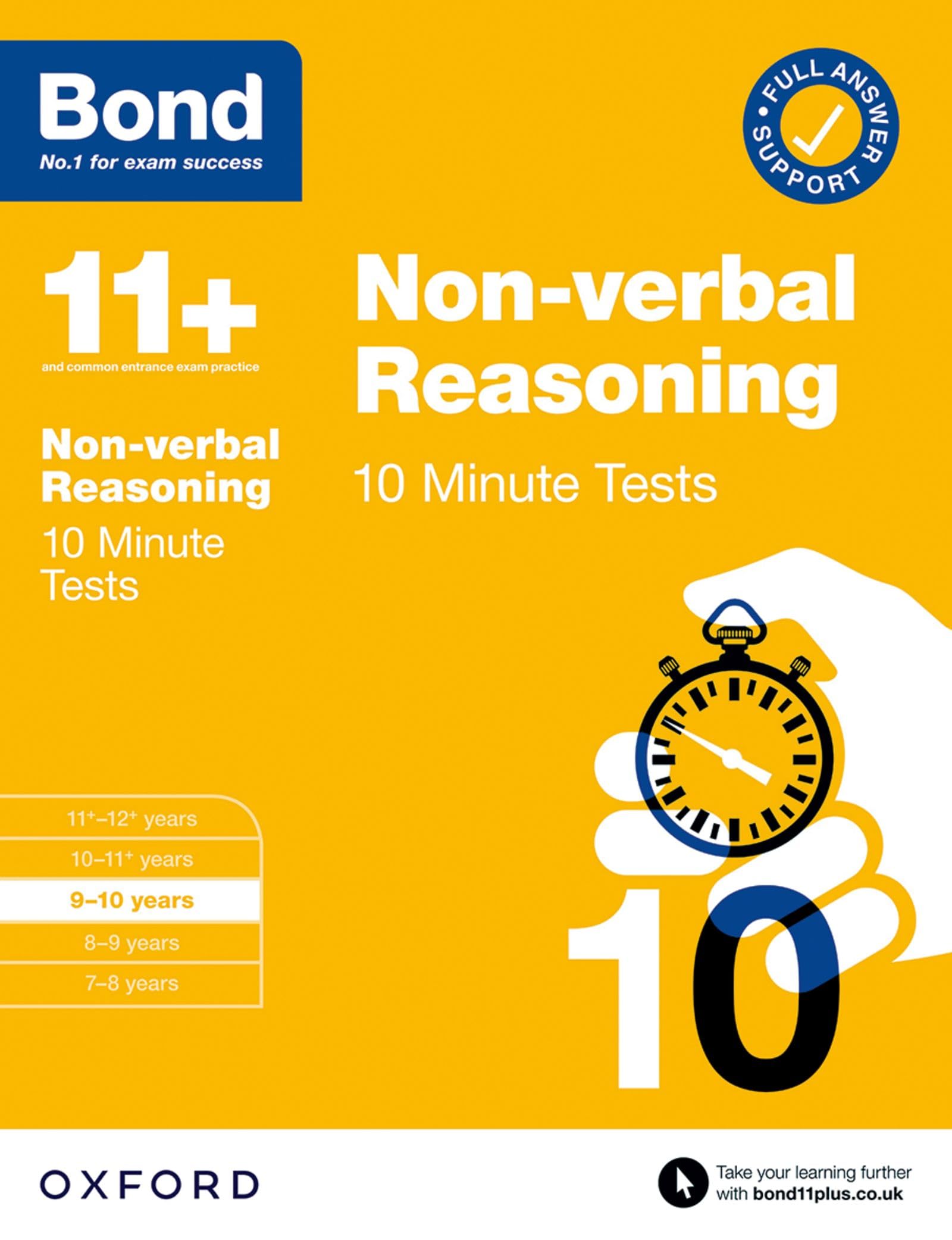 Bond 11+ Non-verbal Reasoning 10 Minute Tests for Age 9-10 | For 2026 GL Assessment & other 11 plus entrance exams: For 11+ GL assessment and Entrance Exams (Bond: 10 Minute Tests)