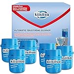 KIISIISO Toilet Bowl Cleaners 6 Bottles, Automatic Long-Lasting Toilet Bowl Cleaner Tablets in Bottle, for About 6 Months\' Supply, Blue