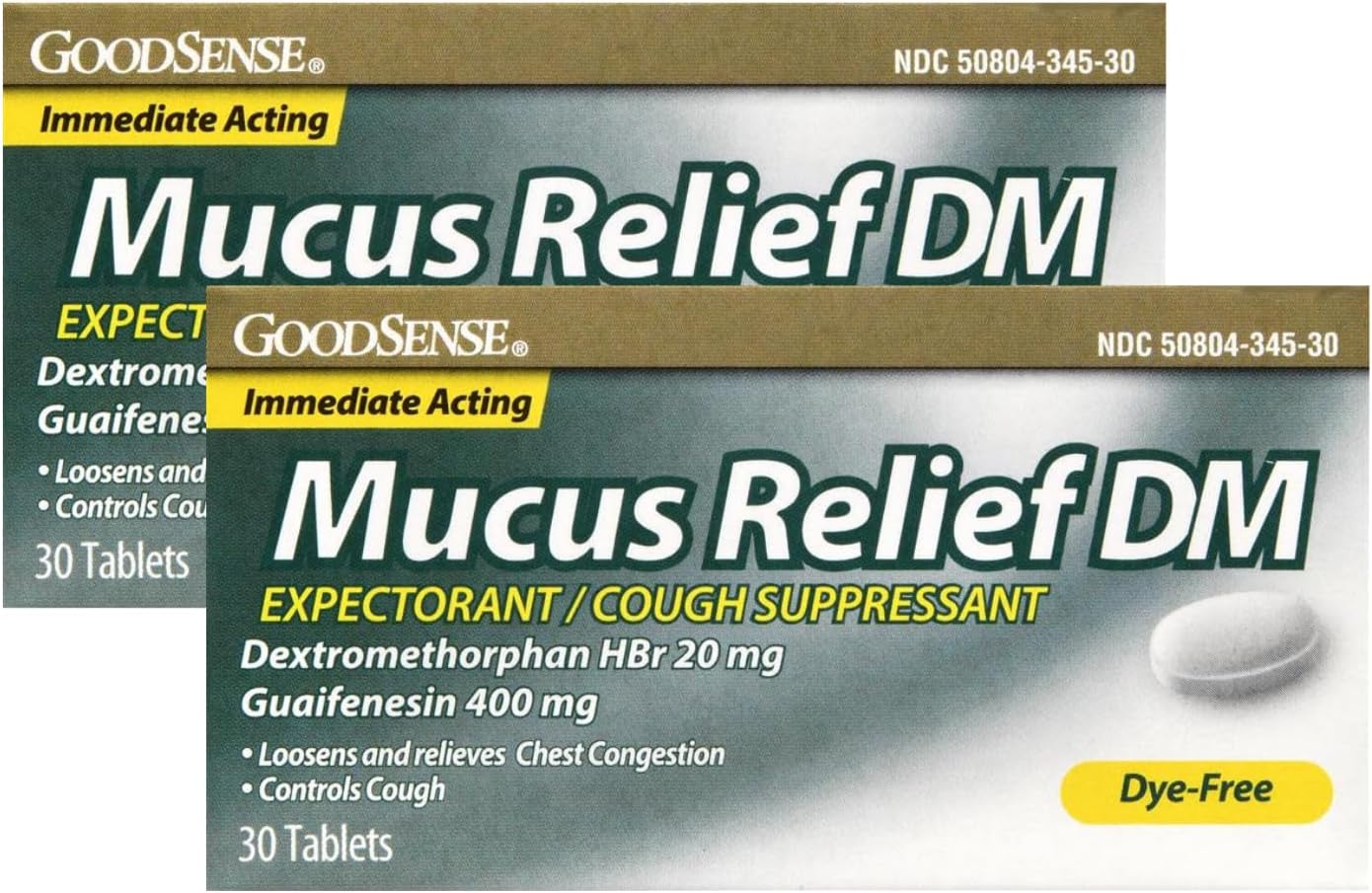 GoodSense Mucus Relief DM 400/20Mg Tabs, 30 CT (Pack of 4)