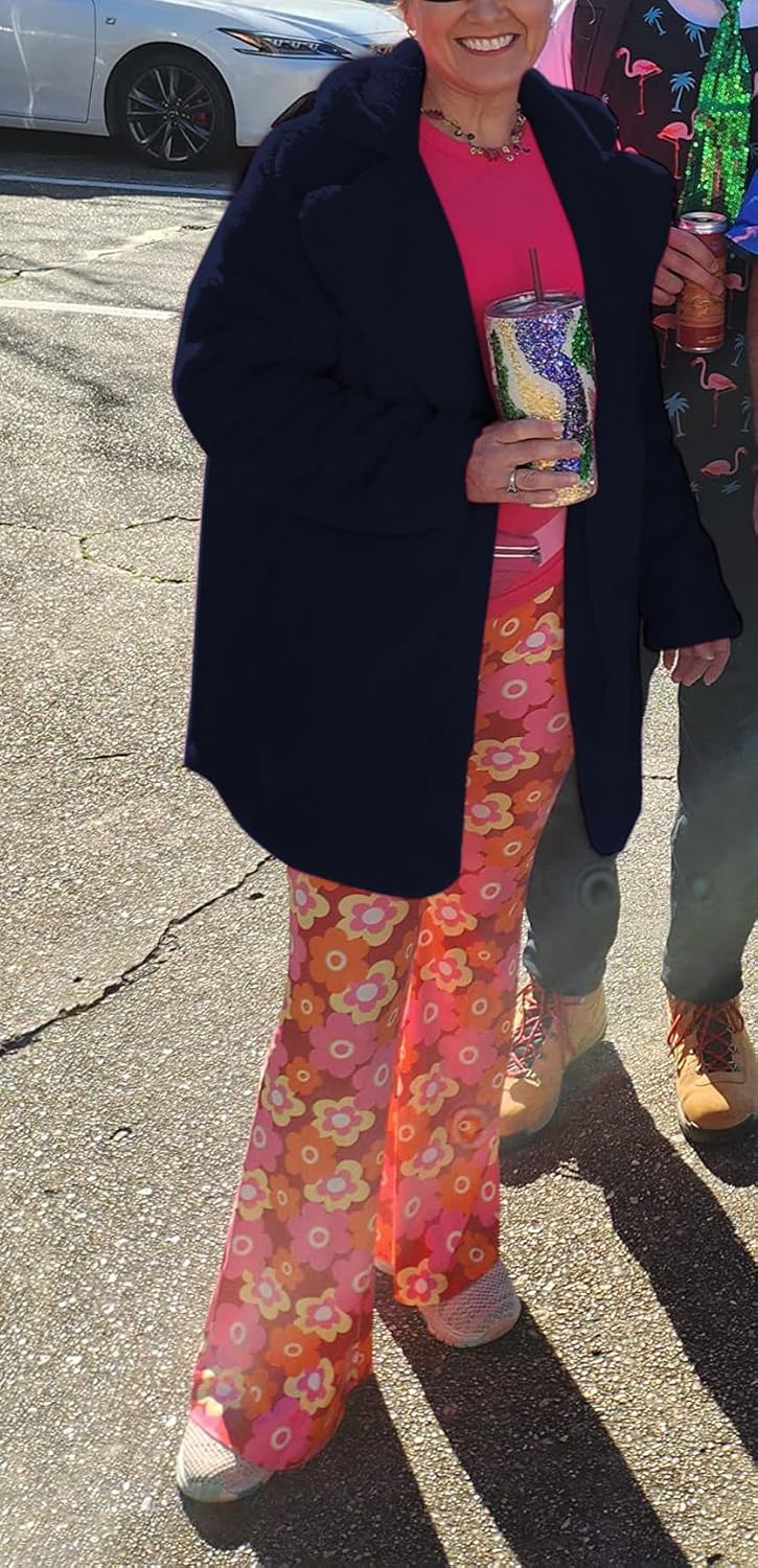 TOPONSKY Womens Winter Warm Lapel Faux Fur With Inner Lining & Buttons Coats - Image 3