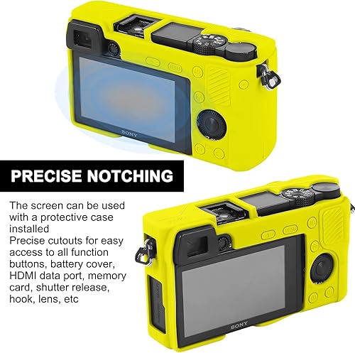 Miniatura 5 de Easy Hood Funda para cámara digital Sony Alpha A6000 ILCE-6000, carcasa de silicona suave antiarañazos, funda protectora de piel protectora