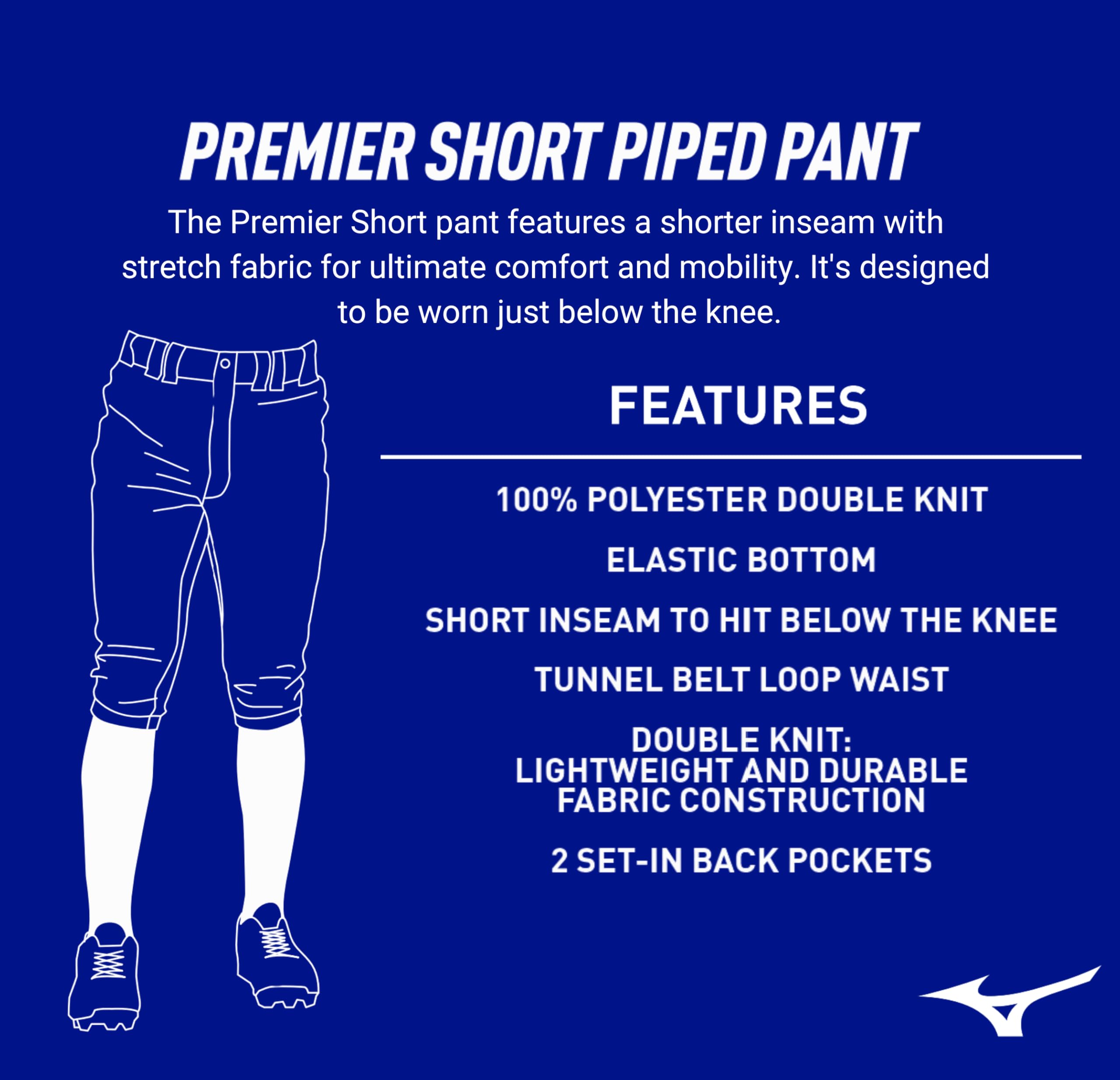 Mizuno Premier Pantalon Court passepoilé pour Homme