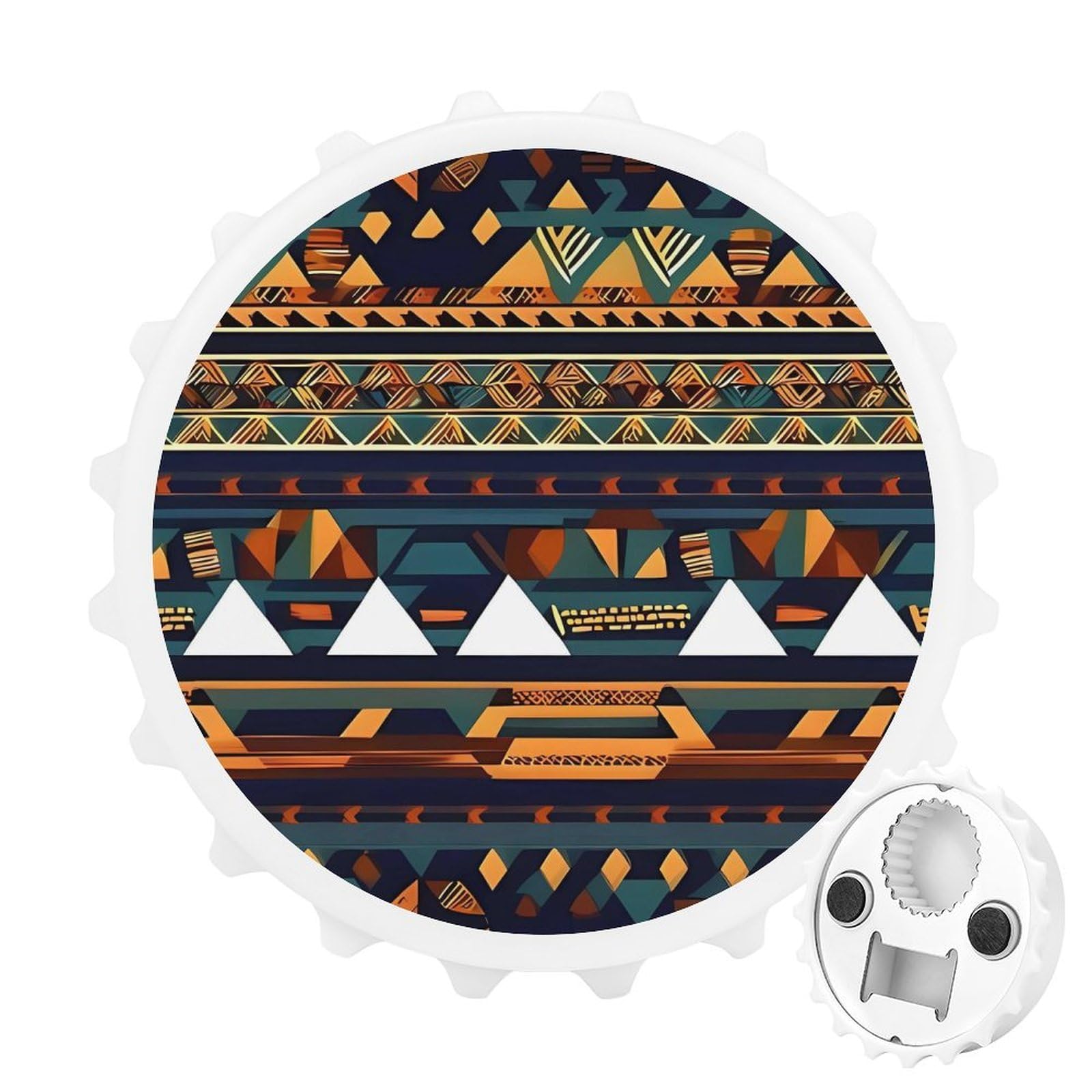 Décapsuleur aimanté de frigo au motif ethnique africain pour ouvrir vos bières facilement