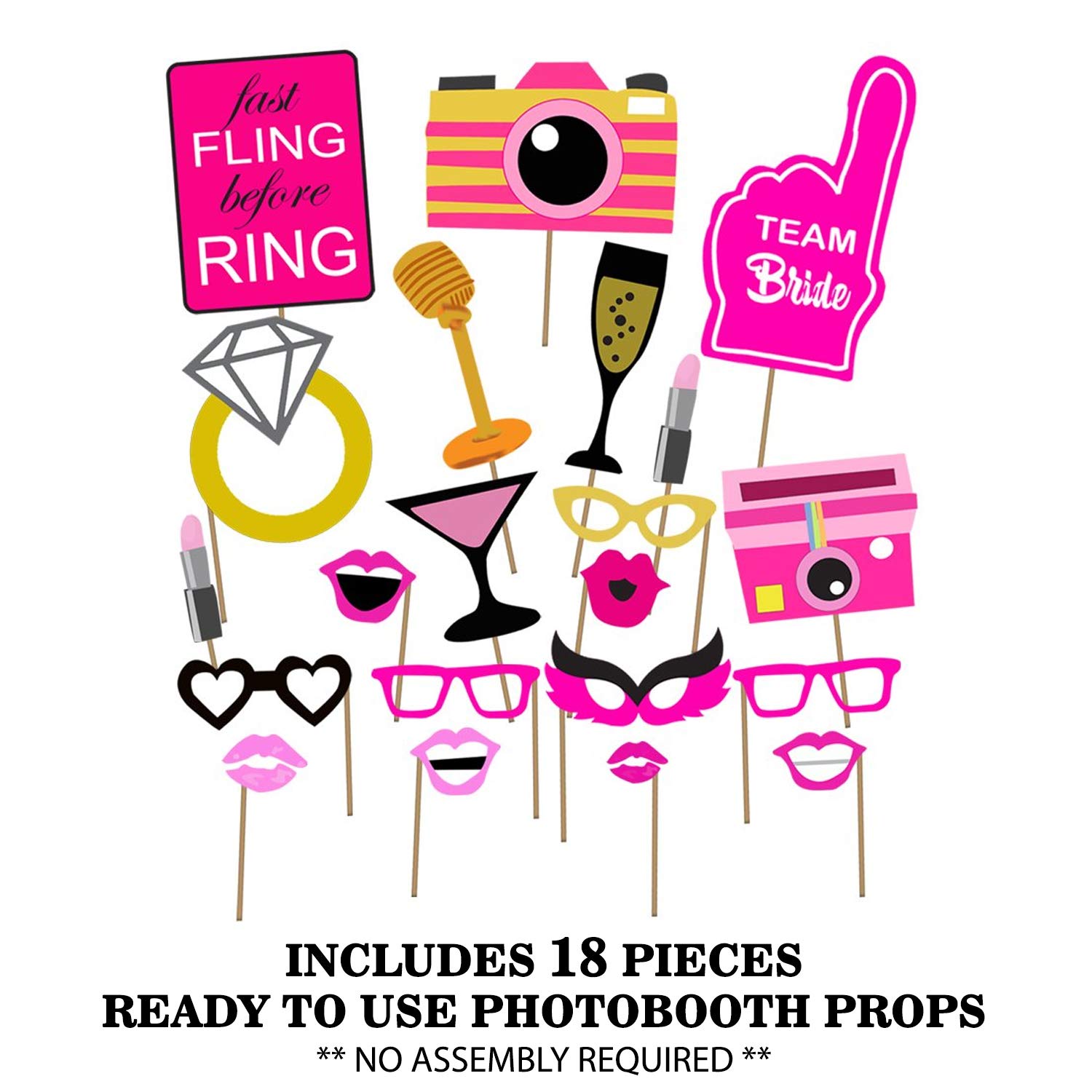 Party Propz Bride to Be Decoration Set Combo - Elegant 20 Pcs | Bride to Be Sash, Bride to Be Props | Bride to Be Banner | Birthday Sash for Girls | Bride to Be Props for Bachelorette Party 3