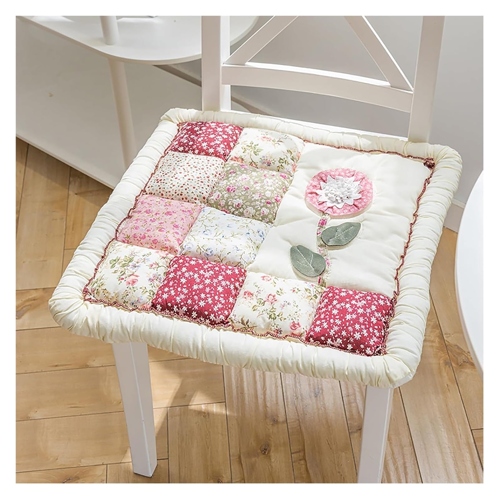 Cojines for sillas, cojines for sillas de retales con corbatas, cojín for silla de comedor individual, cojín for asiento con estampado floral, cojín for silla con volantes suaves, cojín antideslizante