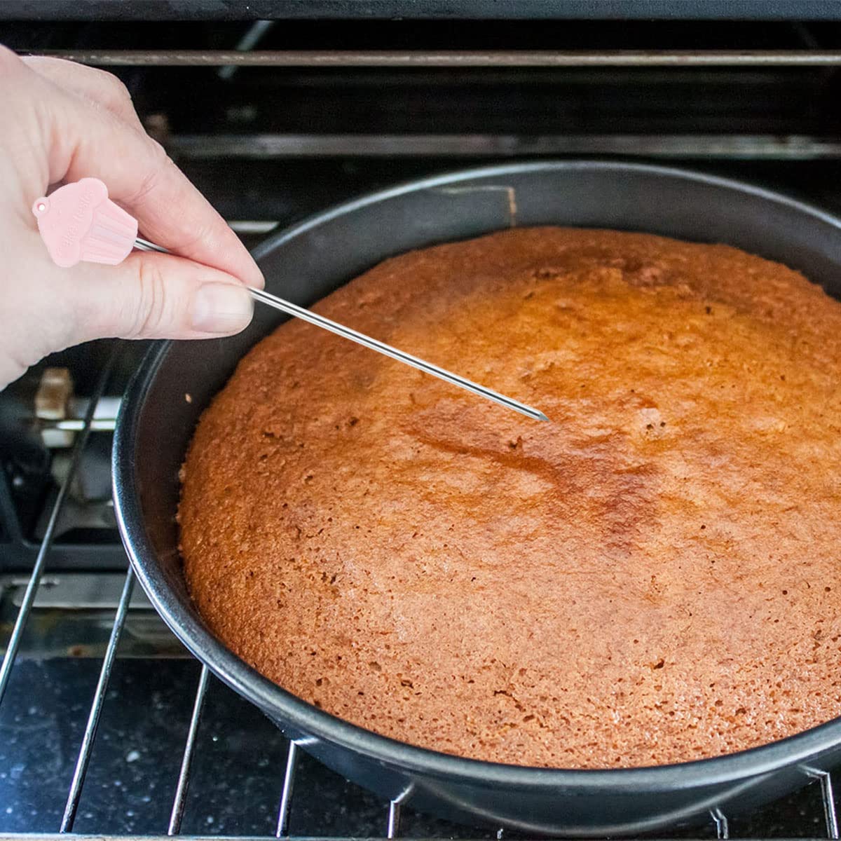 4 Kuchen-Tester Aus Edelstahl – Wiederverwendbare Back-Nadeln Zum Prüfen, Ob Der Kuchen Durch Ist