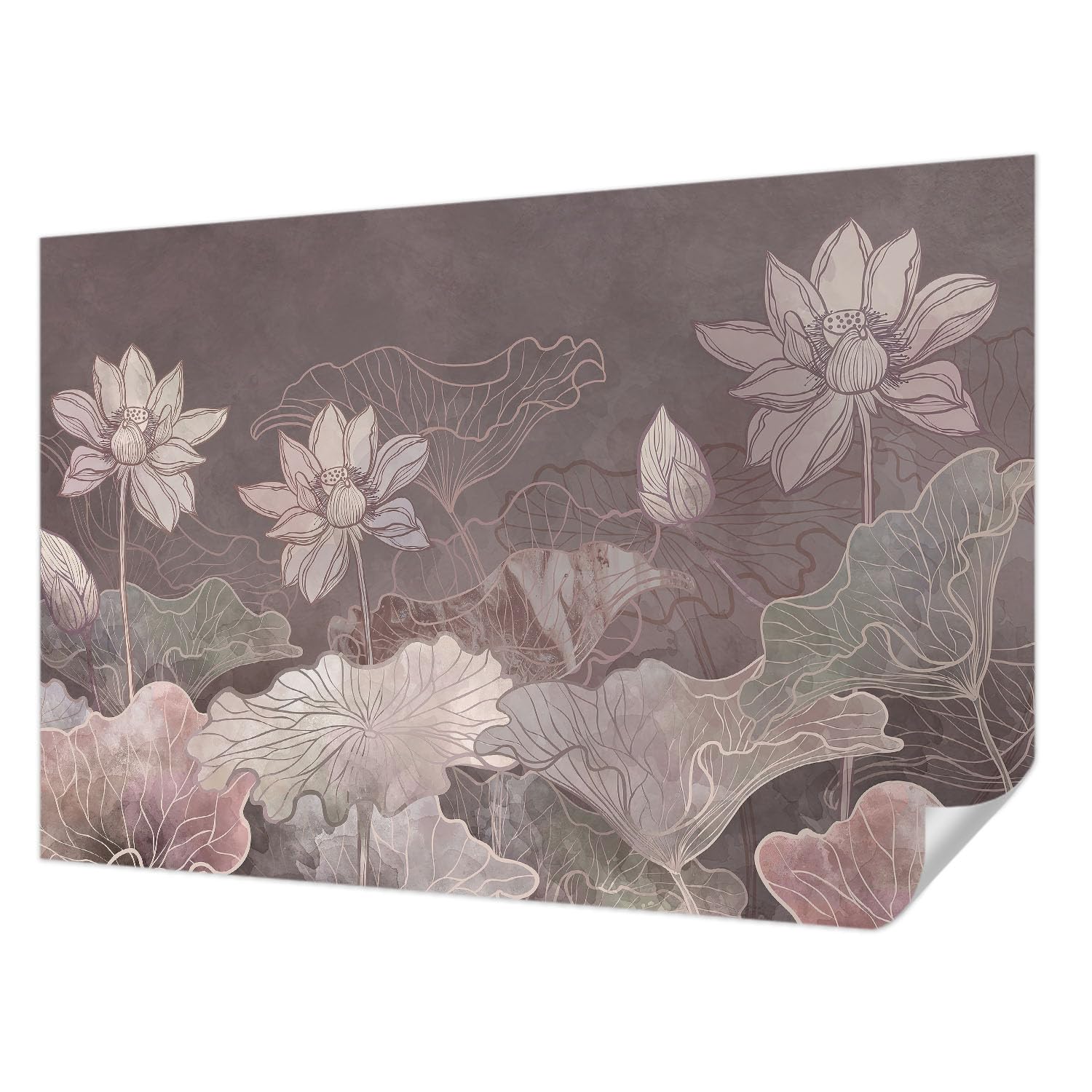 Décor mural adhésif botanique 104x70 cm Tulup pour habiller les murs du salon et de la chambre