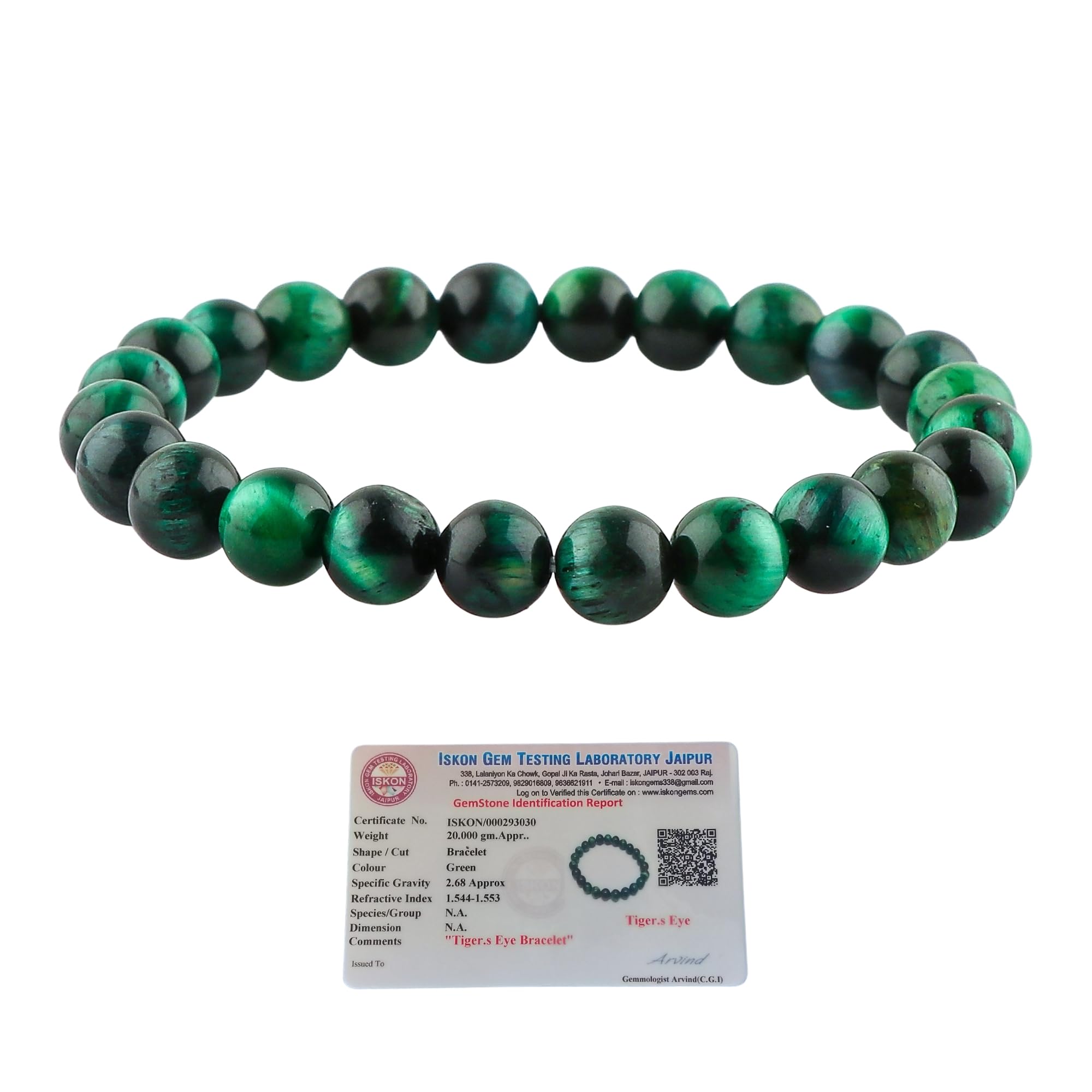 Agira Green Tiger Eye Beaded Bracelet, Stretchable Bracelet, Unisex bracelet, Gift for Men and Women, Gemstone Bracelet -8mm Beads (B0CZLHVL56) Amazon Price History, Amazon Price Tracker