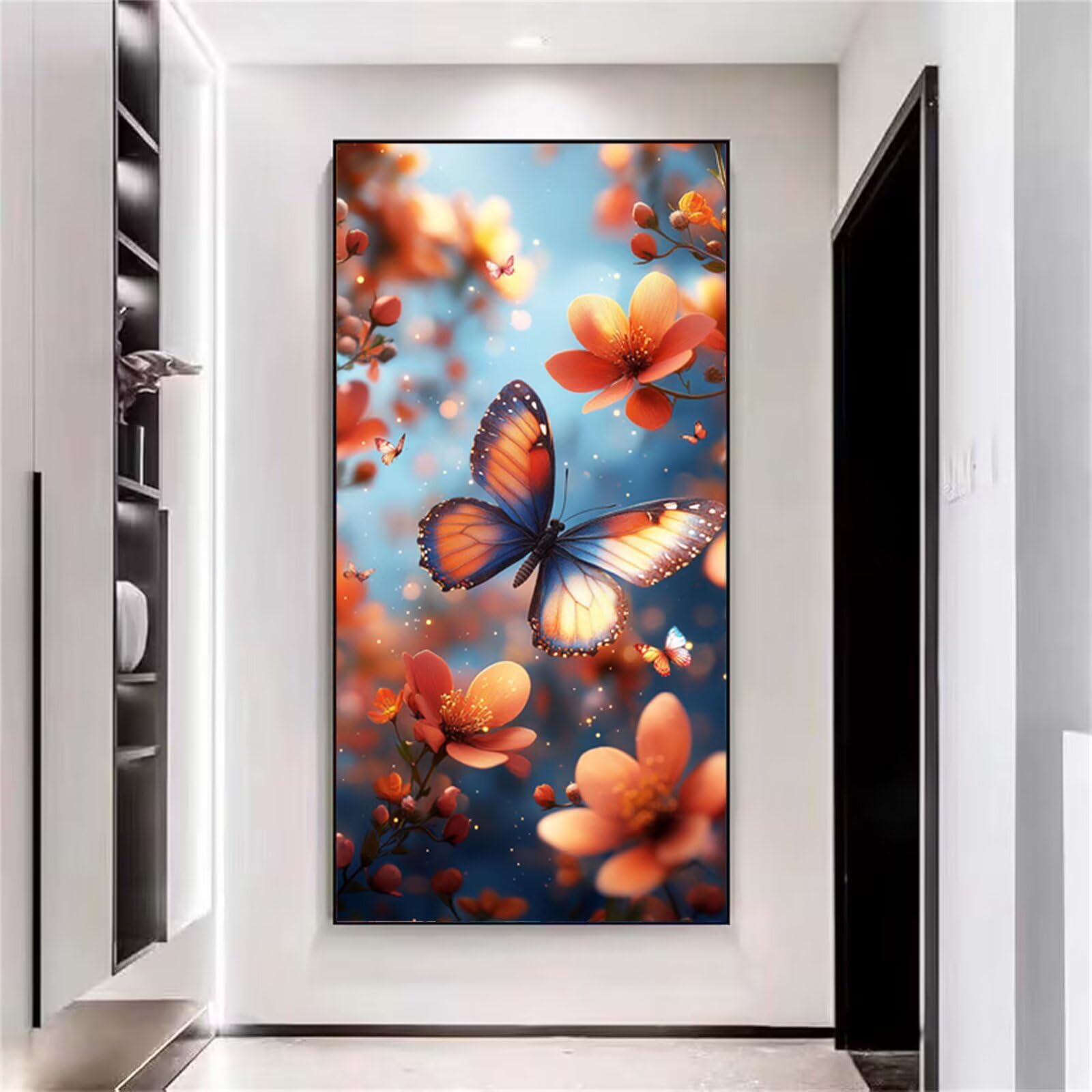 Diamentowe malowanie duże 90x180cm diamentowe malowanie zwierząt malarstwo diamentowe motyl diament sztuka rzemiosło dorośli początkujący cyrkonie haft krzyżykowy zestawy do dekoracji domu Y6-952
