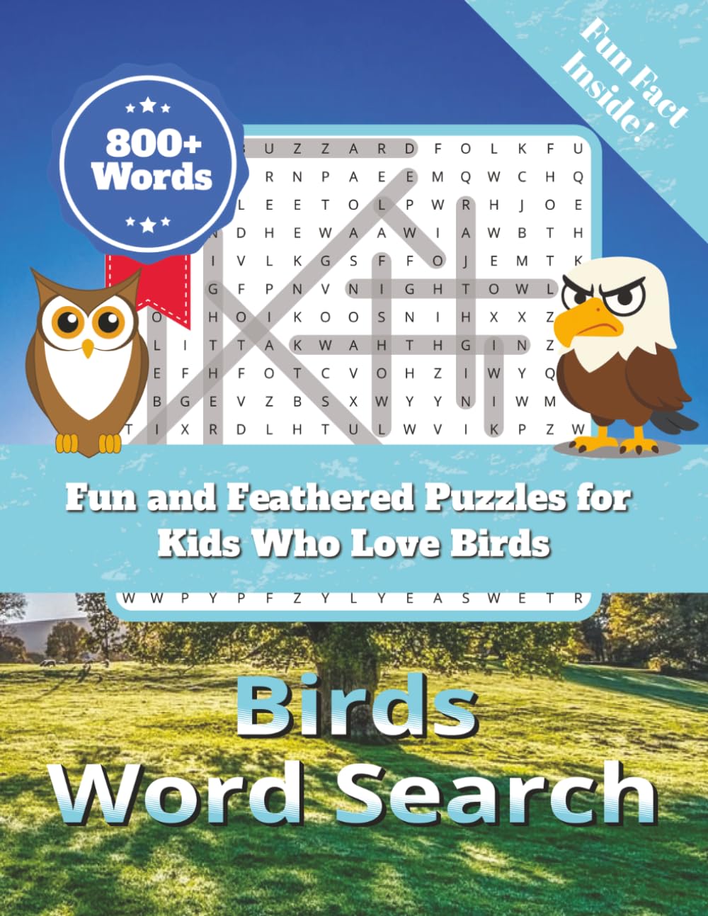 Birds Word Search Puzzle Book: Word Searches with Easy to Read Print about Birds, Animals, Wildlife, and more | 8.5x11 inches, 121 pages | 70 Puzzles ... Gift For Vacation, Holiday, and Free Times.