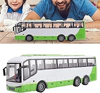 Vista 6 de FOSA Autobús de control remoto, simulación de luz LED, autobús escolar RC 1/30, fácil control, juguete electrónico del vehículo, niña (blanco verde)
