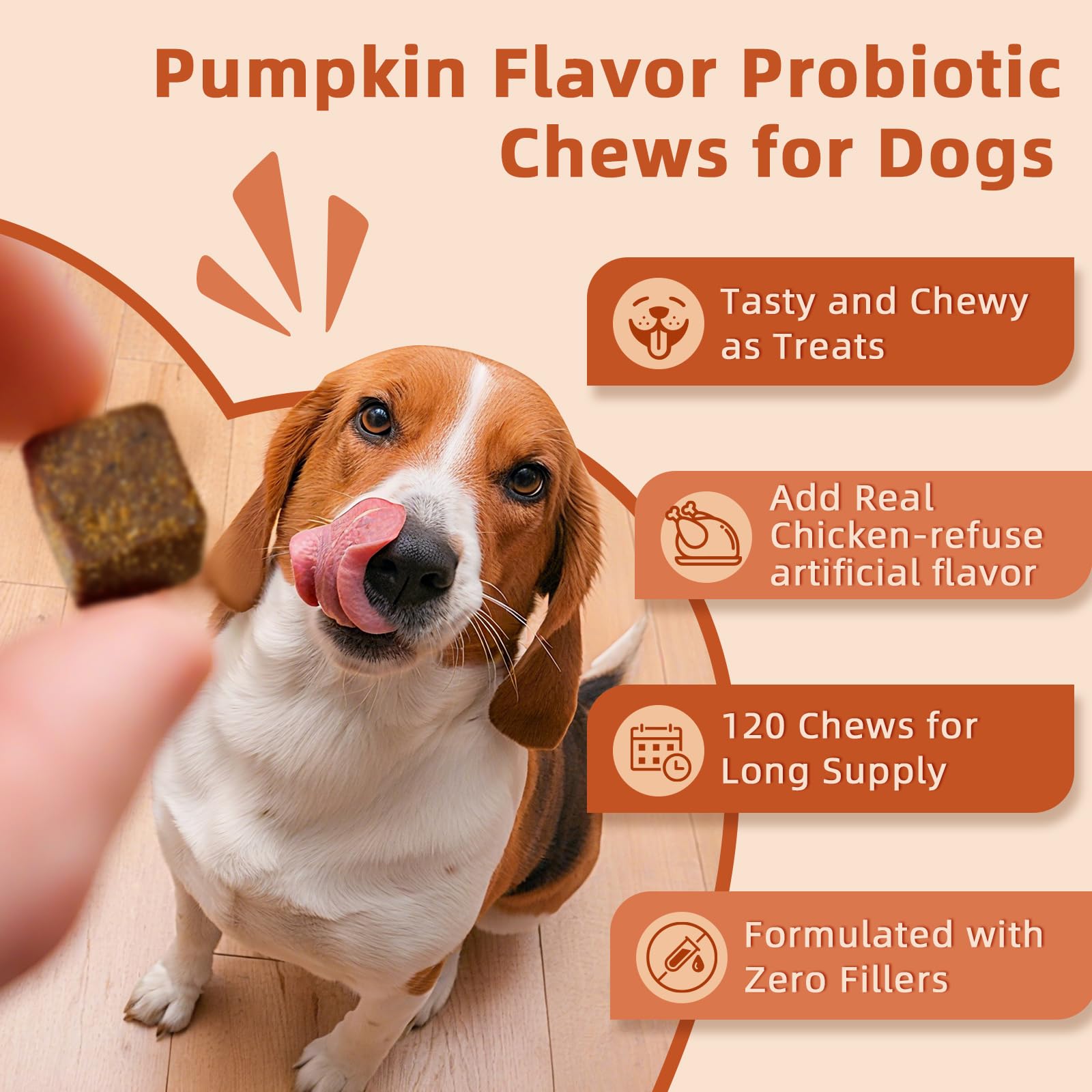 ZEBORA Pumpkin Powder for Dogs & Probiotics for Dogs Soft Chews - image 7