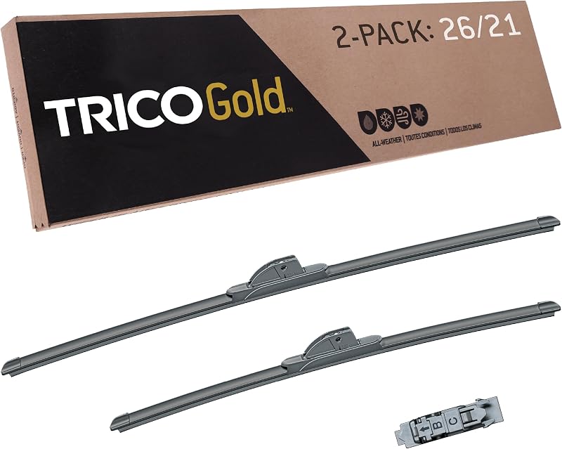 Palhetas do limpador de para-brisa TRICO Gold 66,04 cm + 53,34 cm para veículos selecionados – Conjunto com 2