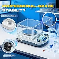 Vista 3 de CGOLDENWALL Báscula de laboratorio de alta precisión Balanza electrónica analítica digital Báscula de precisión de laboratorio Báscula de joyería