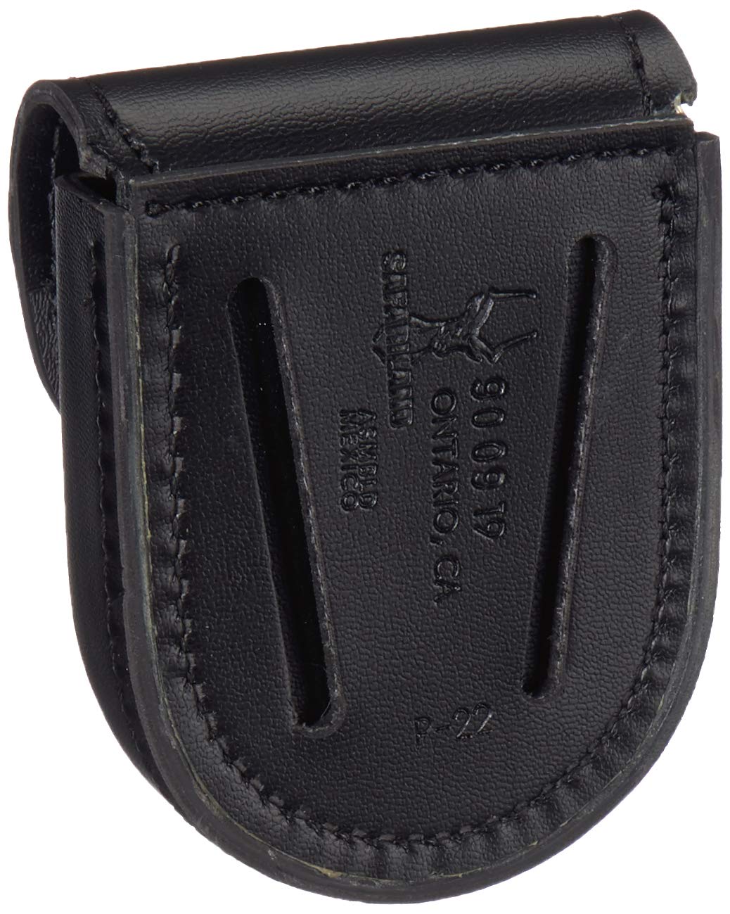 Bianchi 90-4B Handcuff Case Pouch - Top Flap, Basket Weave, Black, Fits 2.25" Duty Belts