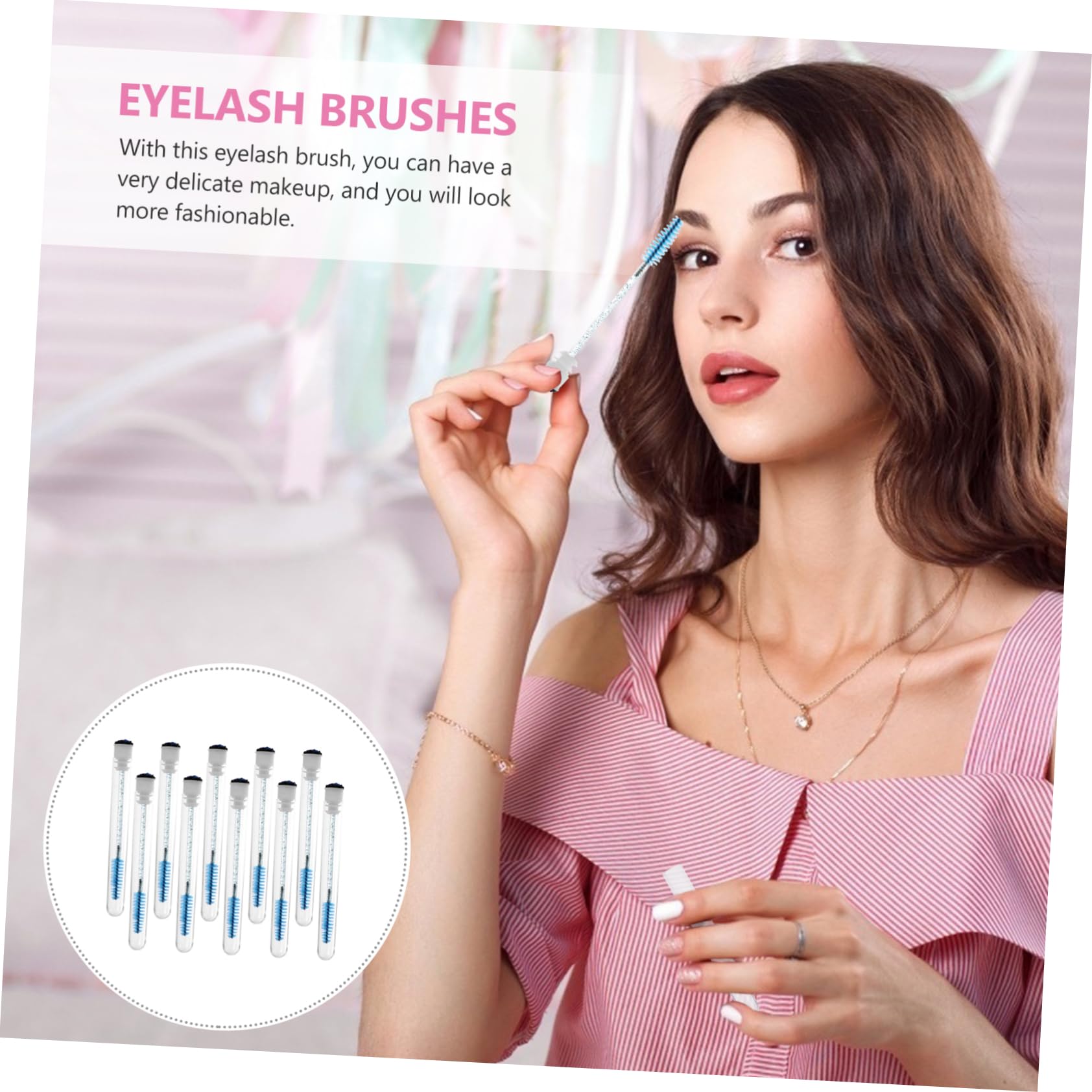 DOITOOL 30stücke Transparente Wimpernbürsten Mit Strass Professionelle Eyelash Applicator Für Trennung Und Styling Von Wimpern Und Augenbrauen