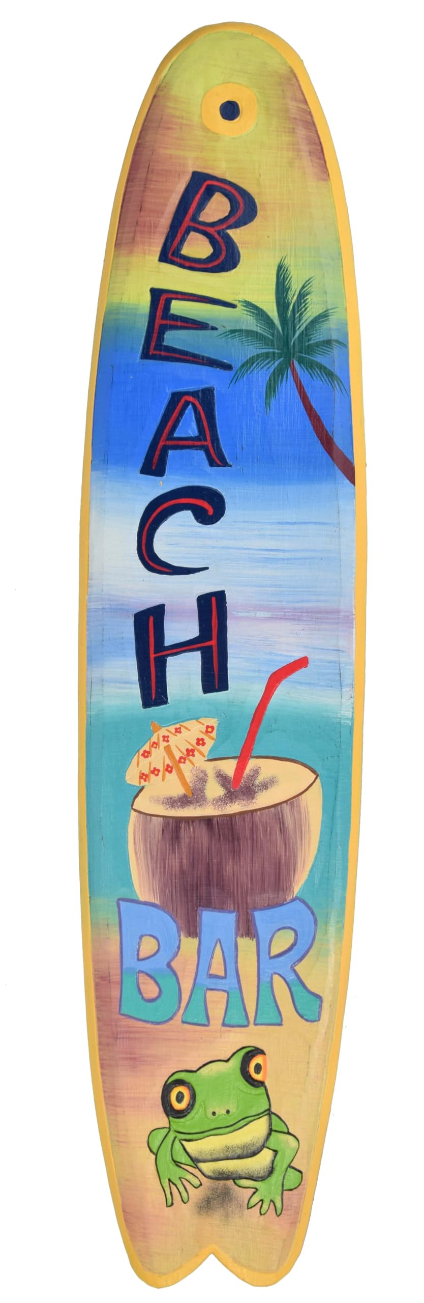 Acryl Schlüsselanhänger Surfbrett Mit Krabbe – Strand-Design, Karabiner, Sommer-Geschenk (55mm)