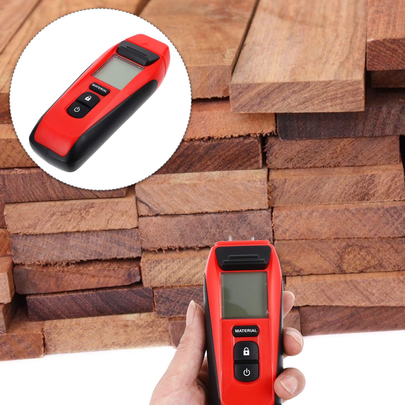 Medidor de Humedad de Madera G110 9v Dc Lcd y Registro