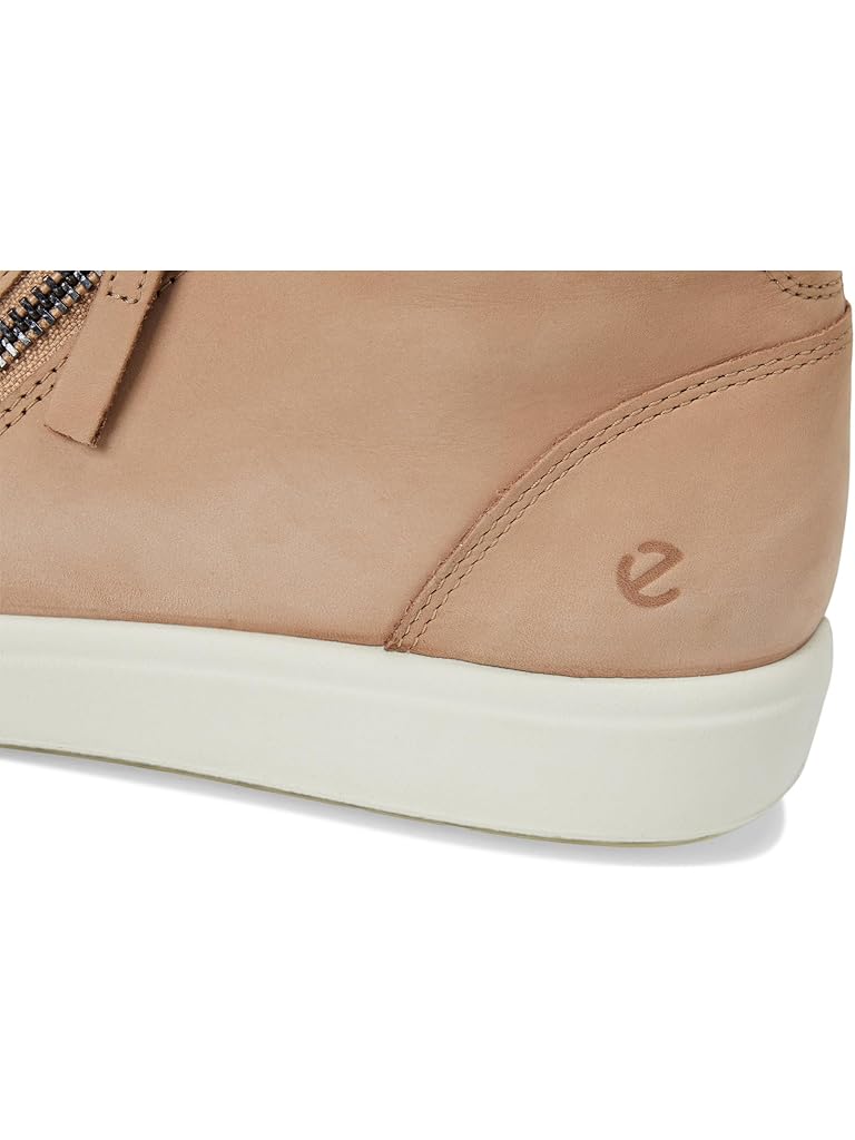 Tan ECCO Soft 7 Low Cut Zip Bootie