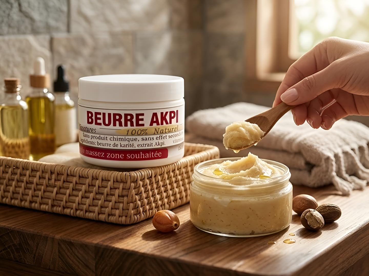 Beurre d’Akpi Rituel Beauté de Femme – Soin Naturel Cheveux & Corps – Effet Tenseur Naturel - Maintien & Tonicité du Buste