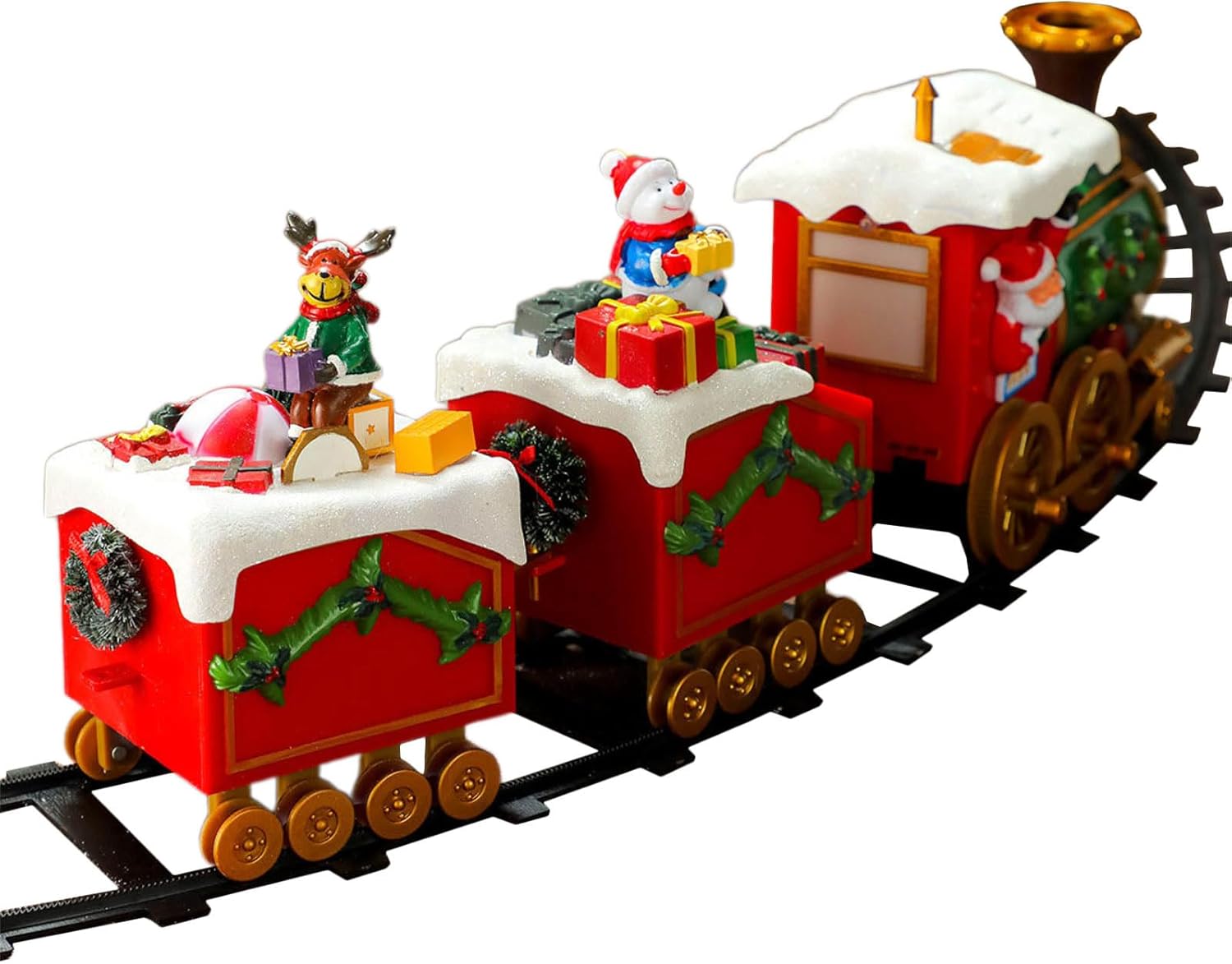 Christmas Tree Train Decoration Tree Ornament Train Set with Track and Sound for Holiday Decoration Ornament
