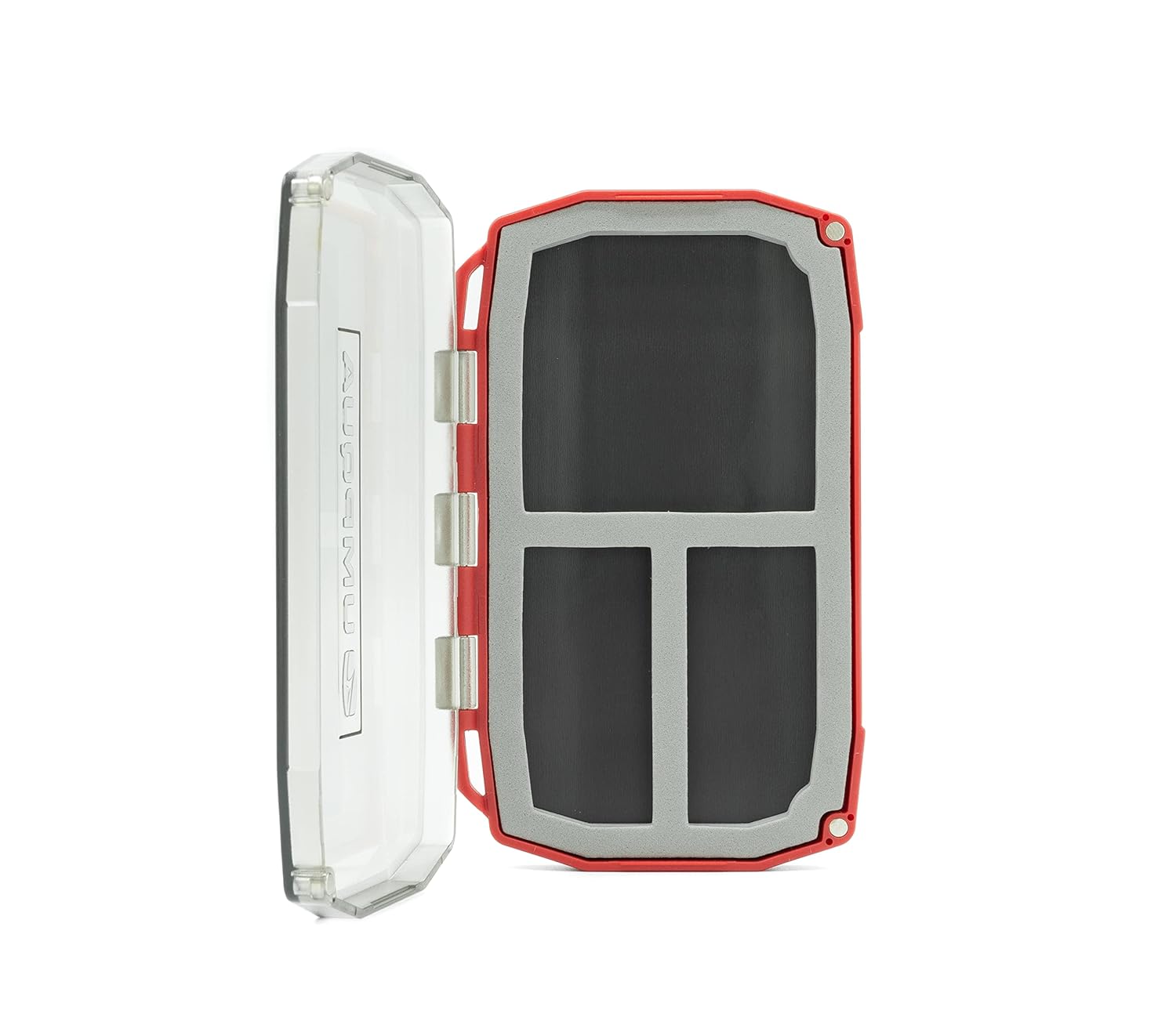 UMPQUA UPG Foam Magneto Red Fly Box - Thin Lightweight Strong Impact-Resistant Fly Storage Case - Fly Fishing Tackle Organizer, Mini