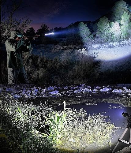 Miniatura 6 de Uoline Linterna LED táctica portátil con 5 modos, potente linterna táctica más brillante de alta potencia, linterna de mano de emergencia