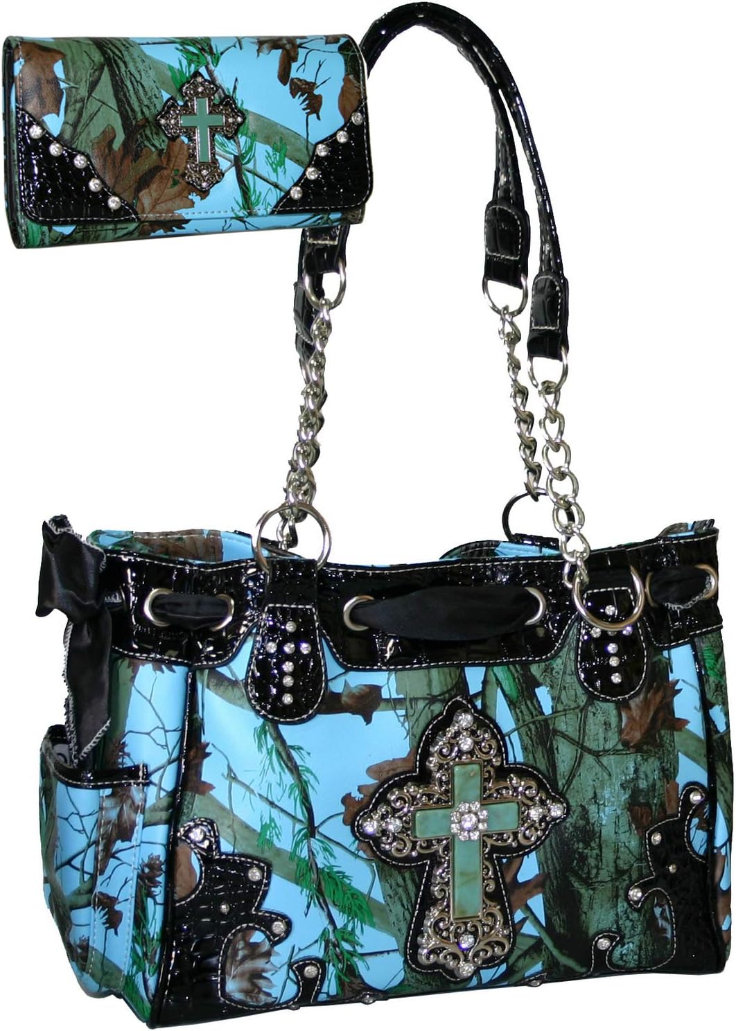 Western Rhinestone Cross Purse/Wallet Set