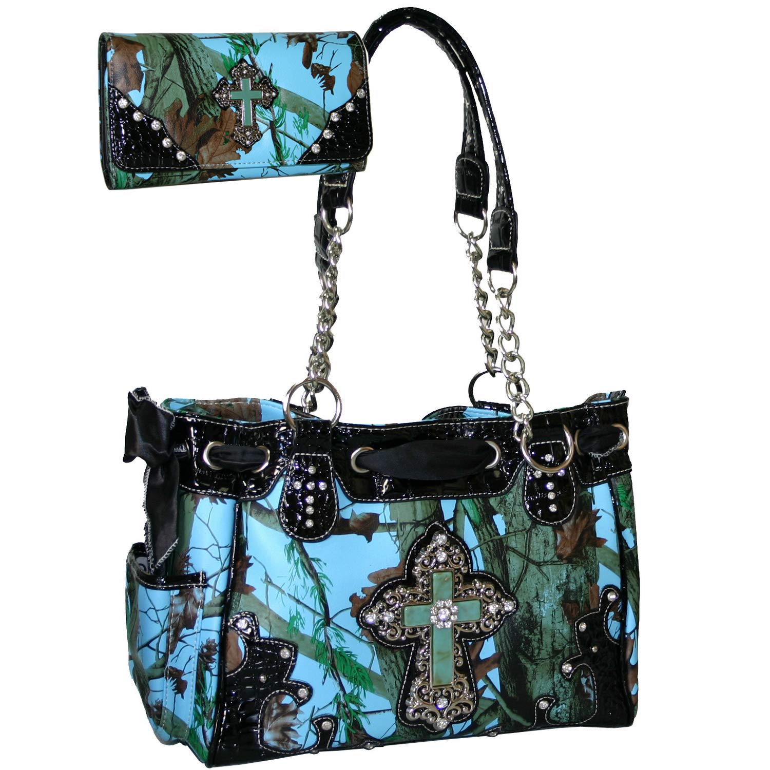 Western Rhinestone Cross Purse/Wallet Set