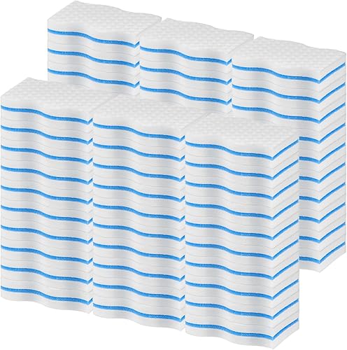 SiliFine Paquete de 60 esponjas mágicas extra duraderas, 3 capas de densidad, almohadillas de limpieza de melamina a granel gruesas y duraderas para