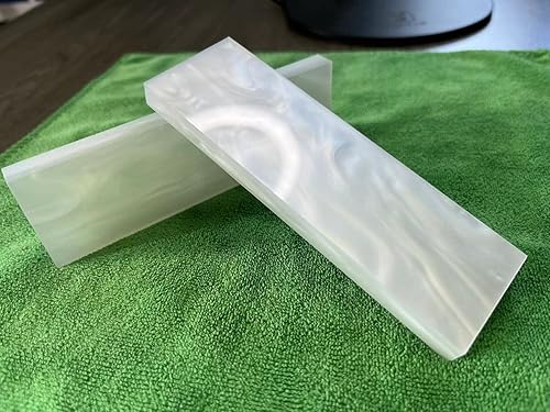 Miniatura 8 de YEEYOUNG Mejora las asas de tu cuchillo y empuñaduras de pistola con placa de concha acrílica de perla, losa de resina de alto brillo para