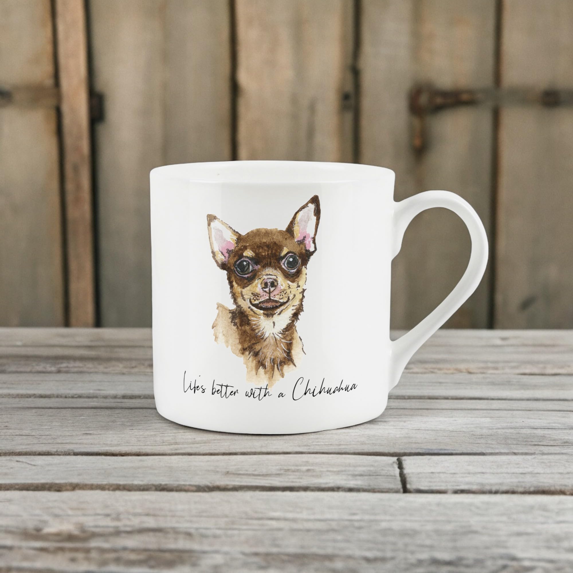 Purely Home Chihuahua Mug - Lifes Better with A Chihuahua Bone China White Mug - Tea/Coffee Gift for Dog Lovers - Image 3