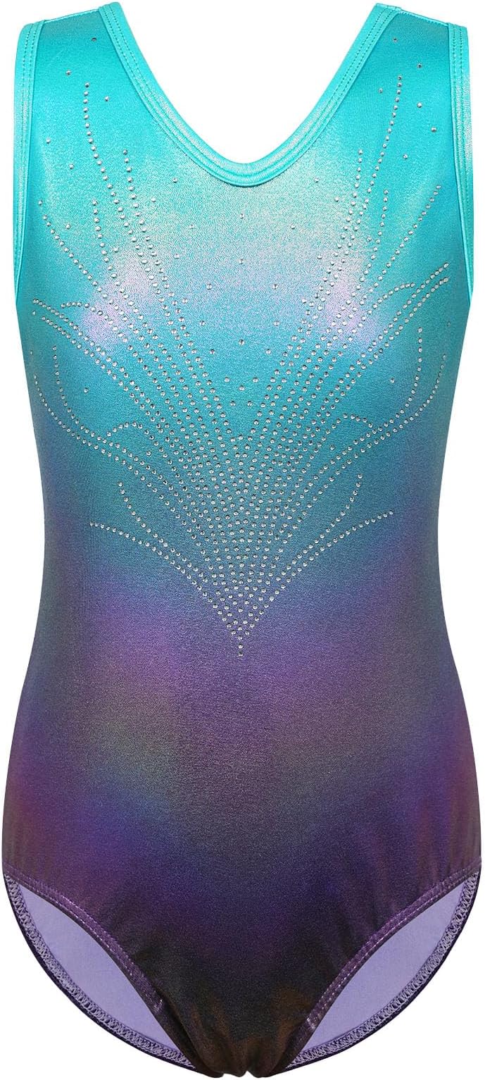 Girls Ballet Leotards Colorful Flake of Snow Element Kids Gymnastics Sportwear leotards 3-12 Years