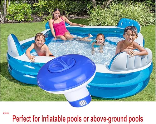 Miniatura 4 de ATIE Dispensador de tabletas de cloro/bromo plegable y retráctil de 1 pulgada para piscina, spa, bañera de hidromasaje y fuente, perfecto para