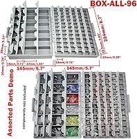 Vista 6 de AideTek BOXALL96 96 Lids Enclosure SMD SMT Parts Organizer Surface Mount Box Labels