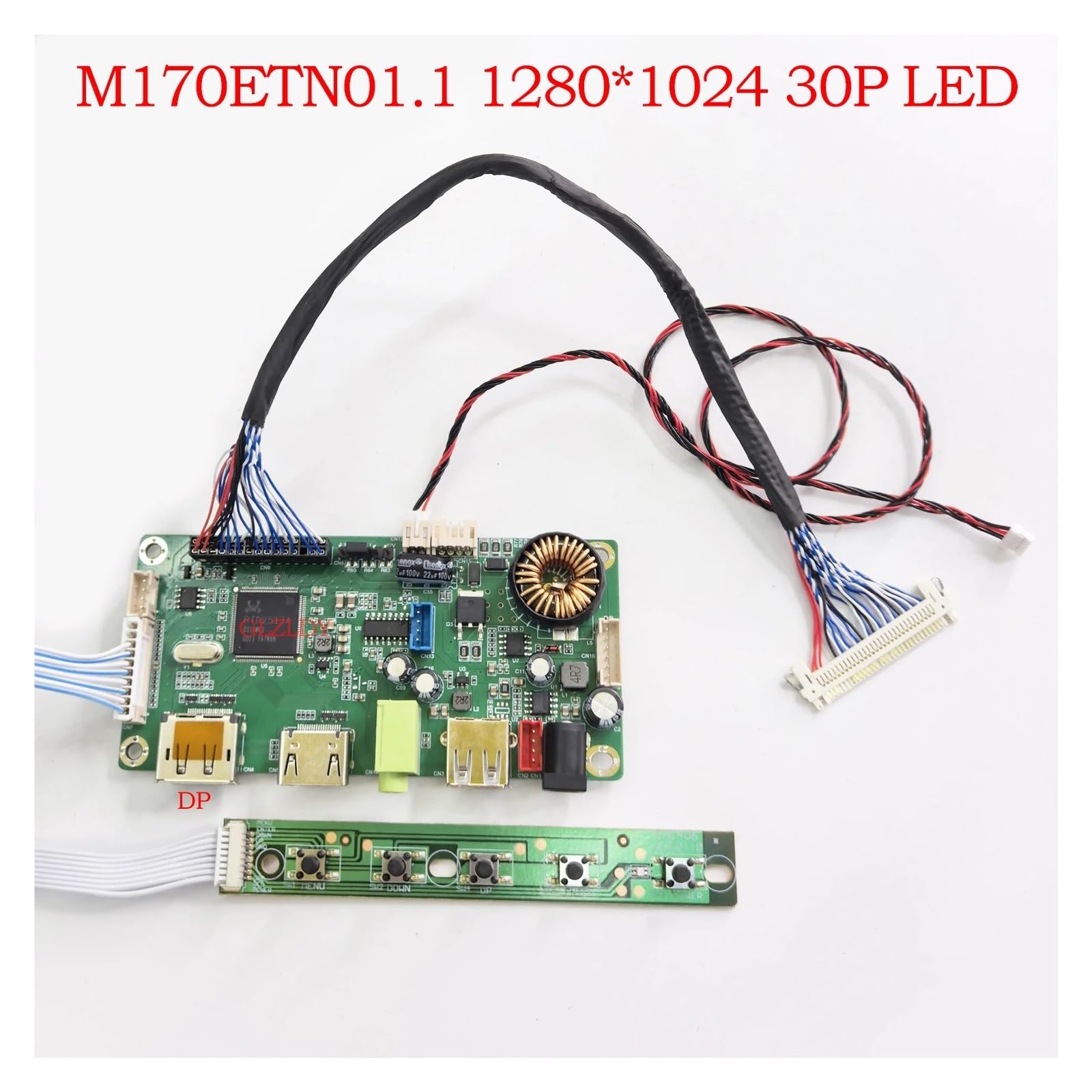 LCD-Controller-Board-Monitor-Kit, Kompatibel Mit Arcade1Up Cabinet EDP-Treiber-Kit | M170ETN01.1 WYD170SKD-01 M170QGBN30-01B CD170A54-011280 DP HDMI USB 1024 EDP-Treiberkit(CD170A54-01)