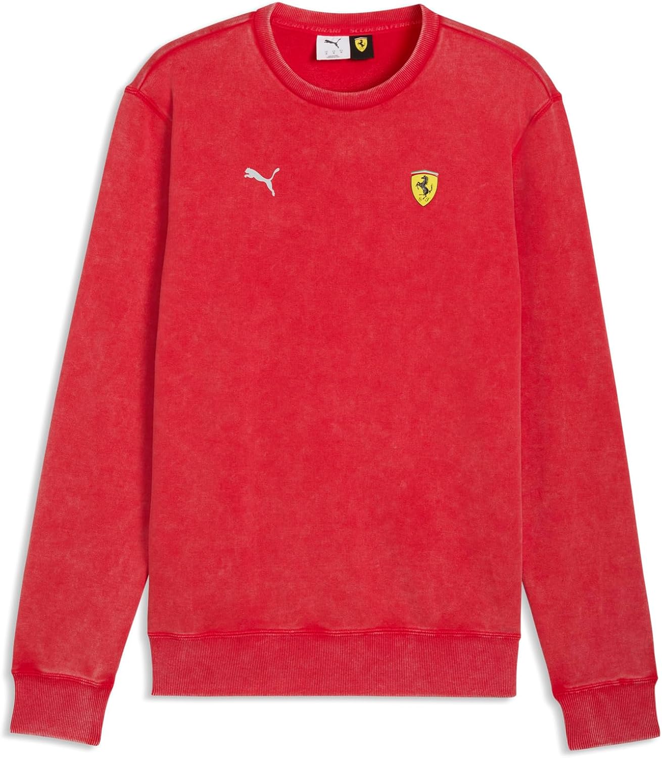 PUMA Mens Scuderia Ferrari Graphic Crew Neck Sweatshirt Casual - Black