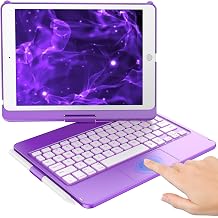 KBCASE Touchpad Keyboard Case for iPad 9th/8th/7th Gen, Purple
