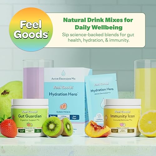 Miniatura 7 de Feel Goods Gut Guardian, Mezcla de bebida en polvo para la salud digestiva, polvo de fibra probiótica con prebióticos y L glutamina para la salud