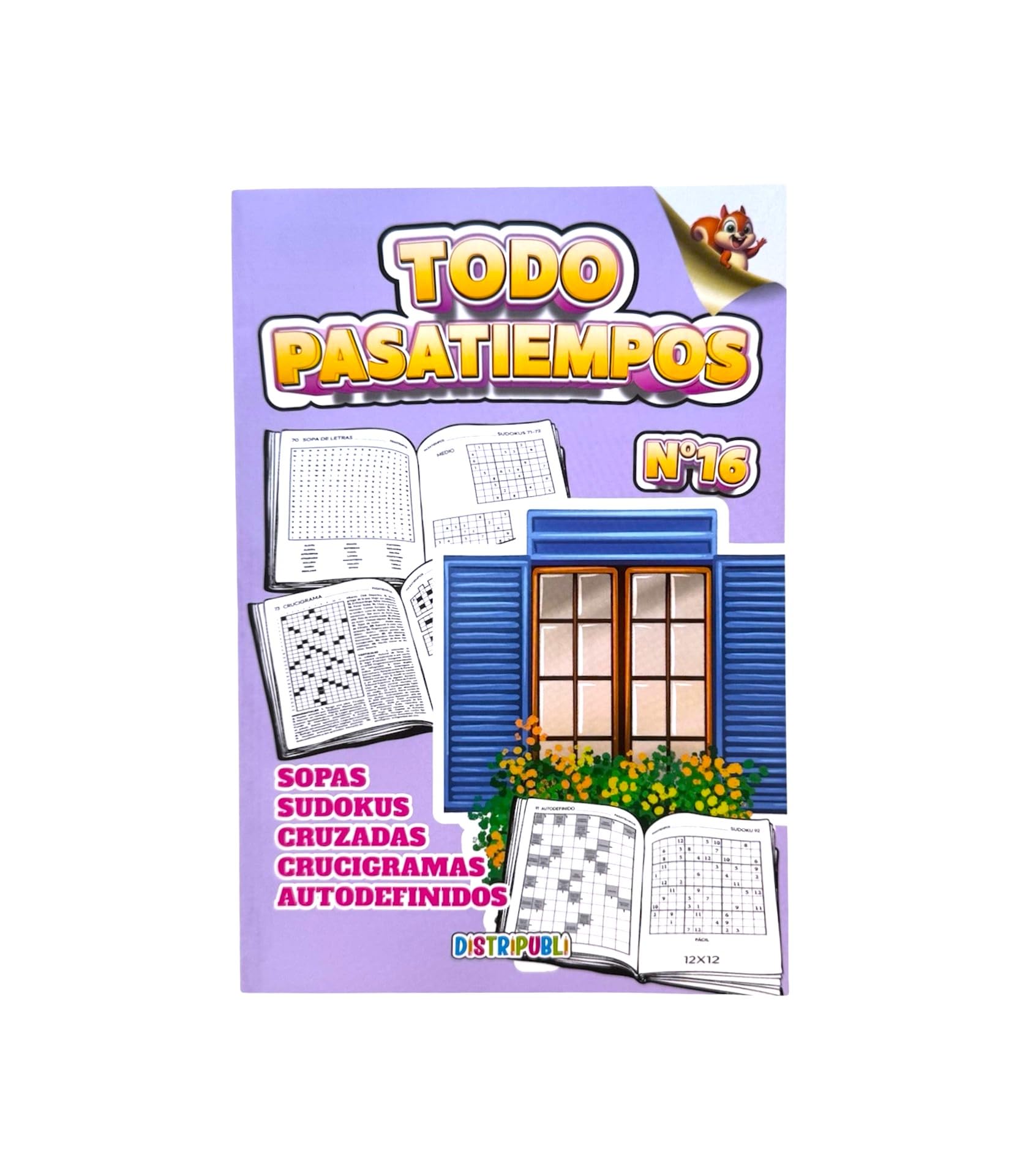 Todo Pasatiempos para Adultos, Pack de 4 Unidades Son 344 Ejercicios Mas Soluciones, Sopas de Letras, Sudokus, Crucigramas, Autodefinidos y Cruzadas Nuevos Modelos