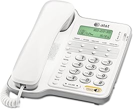 AT&T CL2909 Corded Phone with Speakerphone and Caller ID/Call Waiting, White
