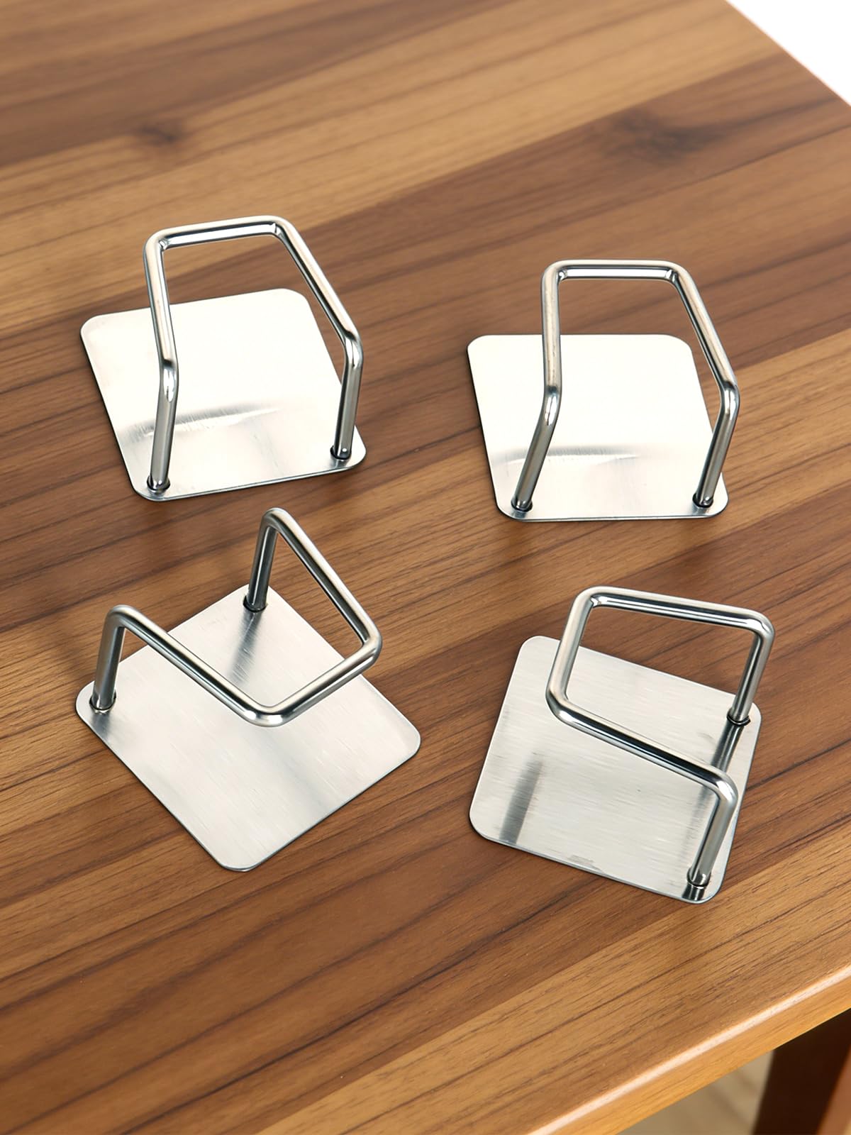 4-Pack Stainless Steel Sponge Holder for Kitchen Sink Wall Surface Mount Sponge Caddy Organizer Drainage Design