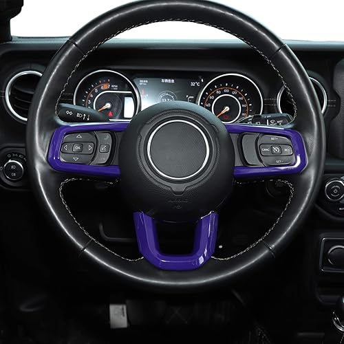 RT-TCZ Para Wrangler JL - Panel de calcomanías para volante de Jeep Wrangler JL JLU Gladiator JT 2018-2024, accesorios interiores morados, 3 unidades disponible en Yaxa Venezuela