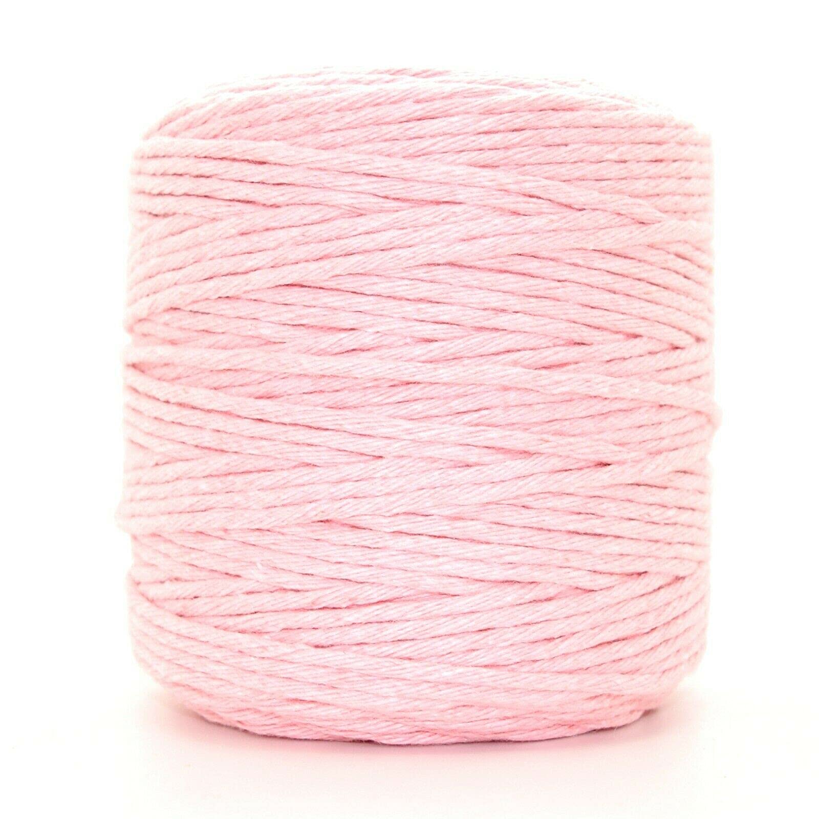Soladirect Pink Premium Macrame Cord, 100 M / 328 Ft Of 5 Mm Thick Natural Cotton Thread Yarn Macrame Rope For Wall Hangings, Plant Hangers, Diy Crafts, Home Decorations, Gift Wrapping (Reel)