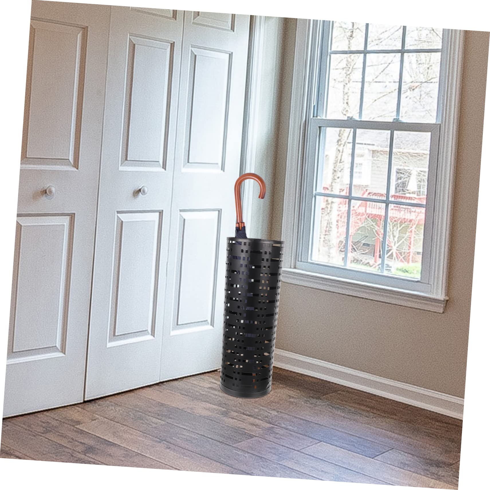 HOODANCOS Iron Umbrella Storage Bucket Multi Functional Holder for Home Office Entryway for Long Umbrellas Design Stylish Organizer