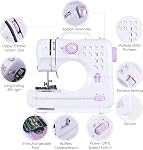 High-end Multifunctional Household Sewing Machine Adjustable 2-Speed 12 Stitches Foot Pedal LED Light with 172pcs Sewing Kit with Accessories Storage Leather Case for Beginners DIY Hand-made